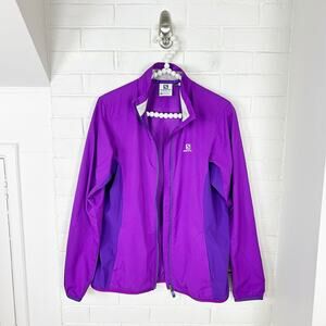 Salomon Purple Clima Wind Lightweight Zip Up Jacket Size S